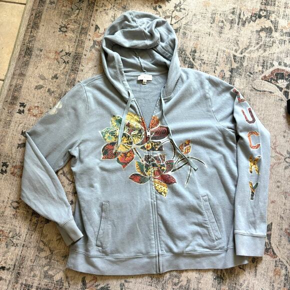 Lucky Brand Tops - Y2K Lucky Brand Full-Zip Hoodie Women’s XL — Vintage 2000s Cotton